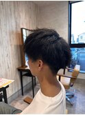 似合わせツイスパ黒髪マッシュ ツーブロック メンズパーマ