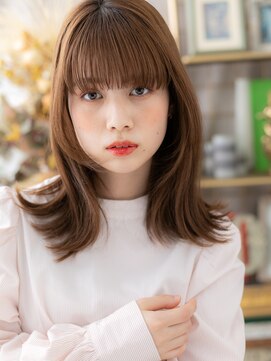 カバーヘア ブリス 北浦和(COVER HAIR bliss) 外ハネレイヤーミディアム韓国風アースカラー北浦和20代30代40代