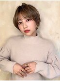 ミルクブラウン/ダークパープル/ナチュラルショート/夏/上尾