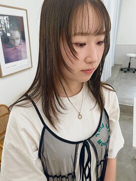 オンド(onde) オリーブベージュ　レイヤーカット