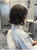 ミニボブ/外ハネボブ　ボブパーマ　セット簡単　ナチュラル
