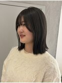 【YOKE】オリーブグレージュ結べるボブこなれミディネビージュ