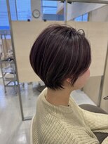 アドラーブル 長岡リバーサイド千秋店(adorable)&nbsp;春カラー　カシスラベンダー×くびれショート