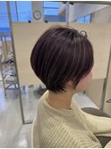 春カラー カシスラベンダー×くびれショート