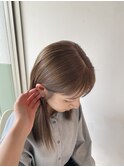 ダブルカラーで柔らかベージュ