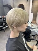 シースルーマッシュウルフ/ホワイトブロンドカラー