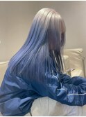 15624ブリーチ＆ダブルカラー渋谷ブルーカラーホワイトブロンド