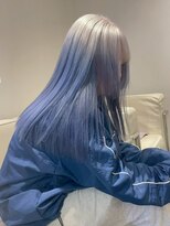 ベレーザ 渋谷(BELEZA)&nbsp;15624ブリーチ＆ダブルカラー渋谷ブルーカラーホワイトブロンド