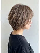 インスヘアー 京都四条大宮店(INCE HAIR)&nbsp;無造作前下がりショートボブ×シルクベージュ