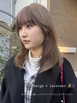 ウィット(wit)&nbsp;ベージュ×ラベンダー/ナチュラルデザインカラー