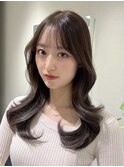 桑名ロングレイヤーカットハッシュカット透明感カラー重めロング