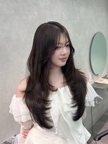 ジーニー 千葉(GENiE)&nbsp;韓国レイヤーカット/モカブラウン/顔周り【佐藤詩門】