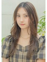 フェティッシュ(fetish)&nbsp;ロングの顔周りレイヤーにふわっとパーマ