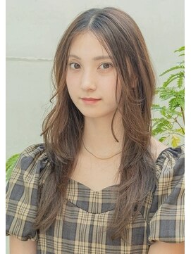 フェティッシュ(fetish) ロングの顔周りレイヤーにふわっとパーマ