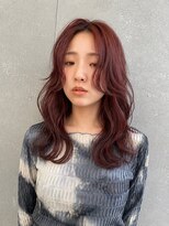 ロンドシェリ 仙台(Lond Cheri)&nbsp;髪質改善縮毛矯正レイヤーカットピンクブラウンハッシュカット