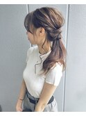 編み込み×カジュアルローポニー【Steed/立川】