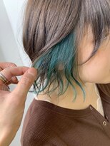 ジーナ 札幌(Zina)&nbsp;【Zina SAPPORO】インナーカラーターコイズブルーデザインカラー