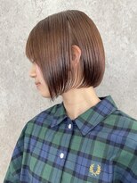 サンク 原宿 表参道(cinq)&nbsp;ミニボブ前下がりココアブラウンダークカラータッセルボブ