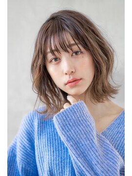 オースティン 流山おおたかの森(AUSTIN) 大人かわいい前髪セシルカットココアブラウンフリンジウェーブ