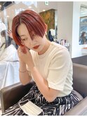 暑い夏こそ赤髪☆刈り上げトランクスカットで扱いやすく個性的に