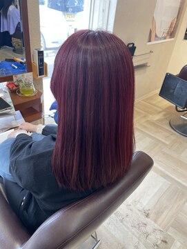 パッション 石巻蛇田店(PASSION) ブリーチ無し　チェリーレッド