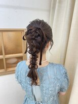 ソノ(sono)&nbsp;編み下ろし　ポニーテール　ローポニー　参列ヘア