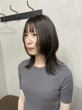 カンナカンナ 三佐店(cannaCANNA) ウルフカット×アッシュグレー×透明感カラー×顔まわりレイヤー