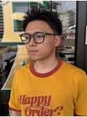 MEN'SHAIRウルフカルマパーマメンズショートイージーパーマ