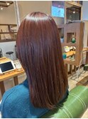 セミロング×ウォームブラウン