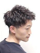 ヘアーアンドグルーミング ヨシザワインク(HAIR&GROOMING YOSHIZAWA Inc.) スパイラルパーマツーブロックアップバング短髪束感バーバー床屋