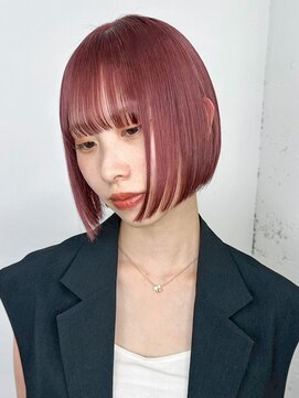 ボブ韓国ヘア顔周りレイヤーくびれミディミディアム_ba568651