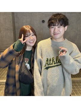 クレア 下北沢(CREA) ミルクティーブロンド/ダークブルー/デジタルパーマ/下北沢
