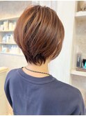 福山市美容室Caaryレイヤーショートヘア夏ショートヘア