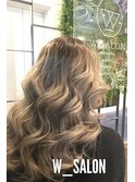 【W_SALON 河原町】クリアホワイト/アッシュベージュ