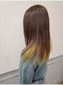 成人式★インナーイエローカラー☆