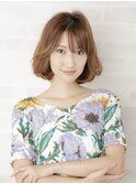 外ハネボブ/セクションカラー/ペールベージュ/秋葉原