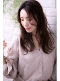 濡れ髪ダークグレージュ透け感ハイライトニュアンスカラー池袋