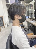 giinii横浜_ハンサムショート_グレー（ryota_hair）