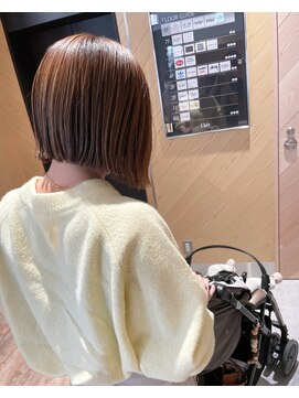 アトレ(attrait) ＊ミニボブ 大人可愛い ベージュカラー 天王寺美容室
