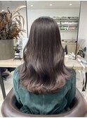 韓国風ヨシンモリグレーベージュ/髪質改善カラー