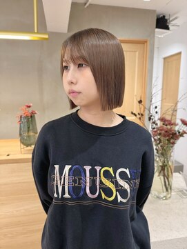 ローレン(LOREN) ミルクティーベージュぷつっとボブケアブリーチ 梅田