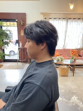 チャプター 問屋町(chapter) フェザーパーマニュアンスパーマメンズパーマメンズカット眉毛