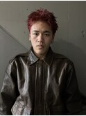 メンズスパイキーショート/パンクレッド[加藤玲]