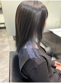 アッシュグレージュ×ロイヤルブルー