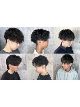 [Men'sパーマ+カット]再現性◎で簡単スタイリング！ラフなデザインにも"ひとくせ"のこだわりが持てる★