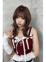 リミットバイアフィナー 大宮店(limit by Afinar) 韓国ヘア/ハッシュカット/ロングウルフ/ピンクベージュ