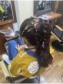 祭りヘアセット