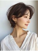 ミセスショート×白髪ぼかしカラー30代40代50代60代