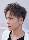 原宿マッシュシャドウパーマフェザーショートスパイラルパーマ