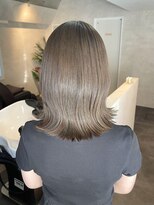 サンルーム(SUN room)&nbsp;グレージュオリーブベージュ外ハネボブ艶カラーツヤ髪美髪